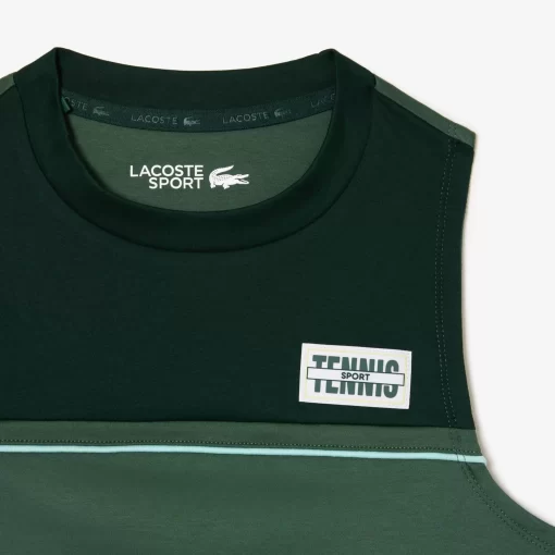 Lacoste Fitness & Training-Contrast Stretch Cotton Sport T-Shirt