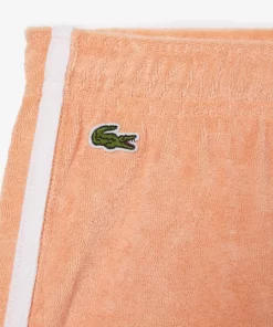 Lacoste Girl Clothing-Contrast Stripe Terry Shorts