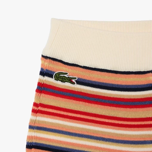 Lacoste Trousers & Shorts-Contrast Waist Striped Cotton Shorts