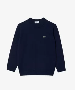 Lacoste Girl Clothing-Cotton And Merino Blend Sweater