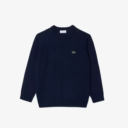 Lacoste Girl Clothing-Cotton And Merino Blend Sweater