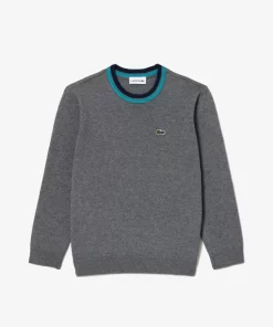 Lacoste Boy Clothing-Cotton And Merino Blend Sweater