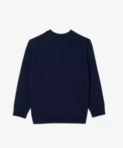 Lacoste Girl Clothing-Cotton And Merino Blend Sweater