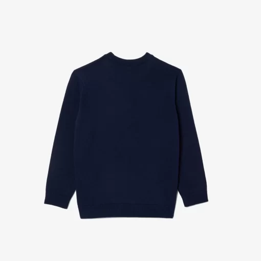 Lacoste Girl Clothing-Cotton And Merino Blend Sweater