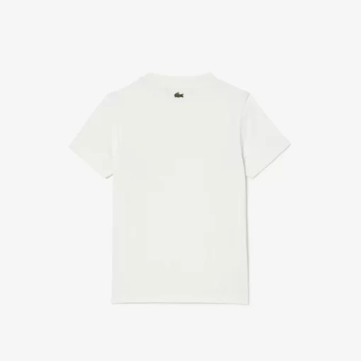 Lacoste Girl Clothing-Cotton Badge Print T-Shirt