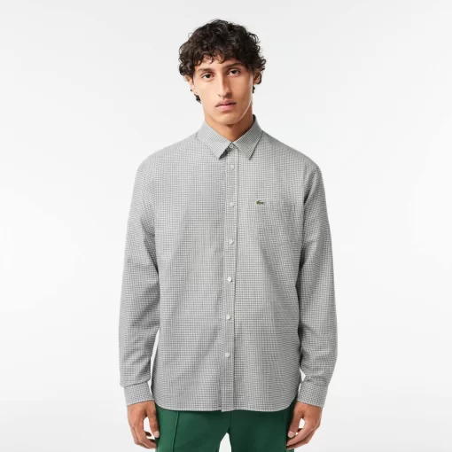 Lacoste Shirts-Cotton Flannel Checked Shirt