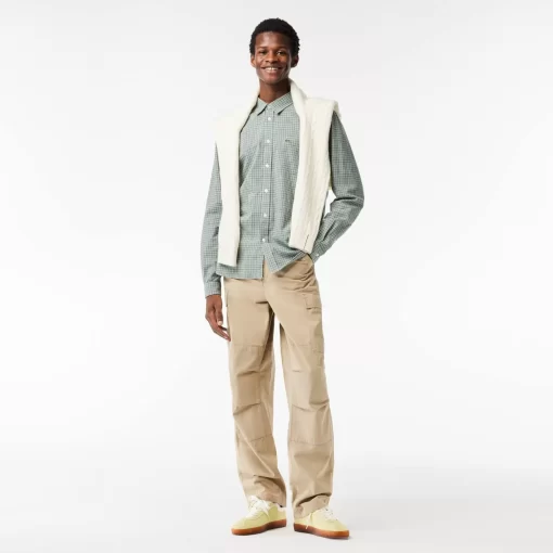 Lacoste Shirts-Cotton Flannel Checked Shirt