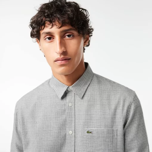 Lacoste Shirts-Cotton Flannel Checked Shirt