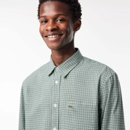 Lacoste Shirts-Cotton Flannel Checked Shirt