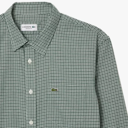 Lacoste Shirts-Cotton Flannel Checked Shirt