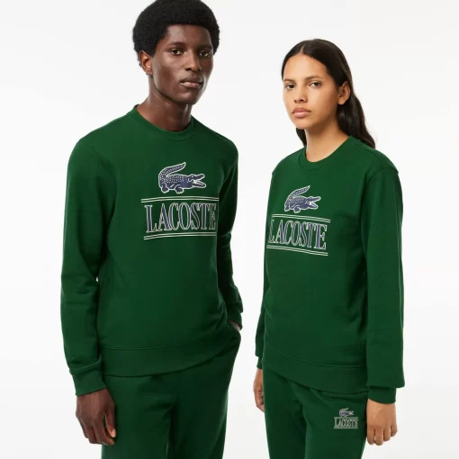 Lacoste Sweatshirts-Cotton Fleece Branded Jogger Sweatshirt