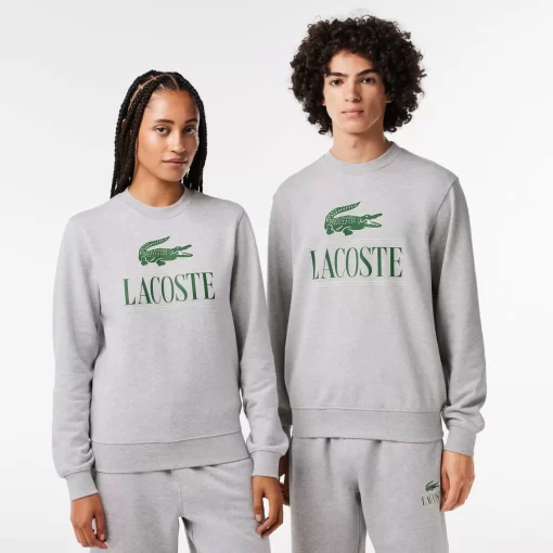 Lacoste Sweatshirts-Cotton Fleece Branded Jogger Sweatshirt