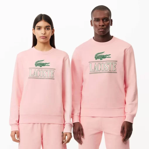 Lacoste Sweatshirts-Cotton Fleece Branded Jogger Sweatshirt