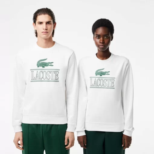 Lacoste Sweatshirts-Cotton Fleece Branded Jogger Sweatshirt