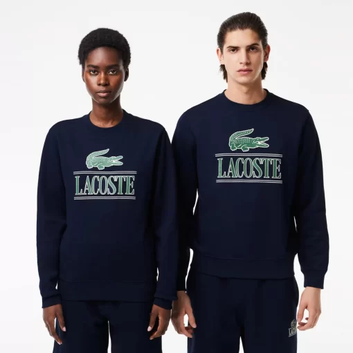 Lacoste Sweatshirts-Cotton Fleece Branded Jogger Sweatshirt