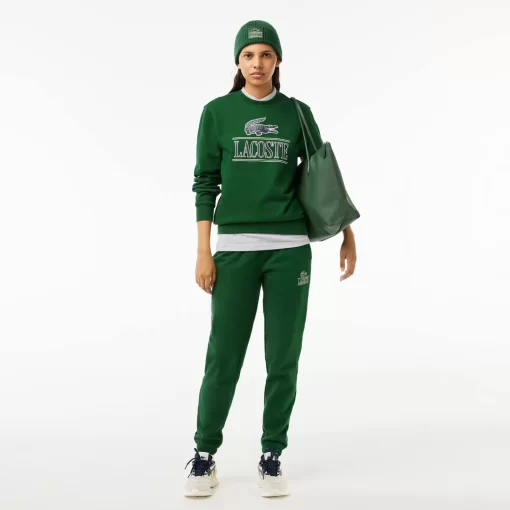 Lacoste Sweatshirts-Cotton Fleece Branded Jogger Sweatshirt