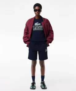 Lacoste Sweatshirts-Cotton Fleece Branded Jogger Sweatshirt