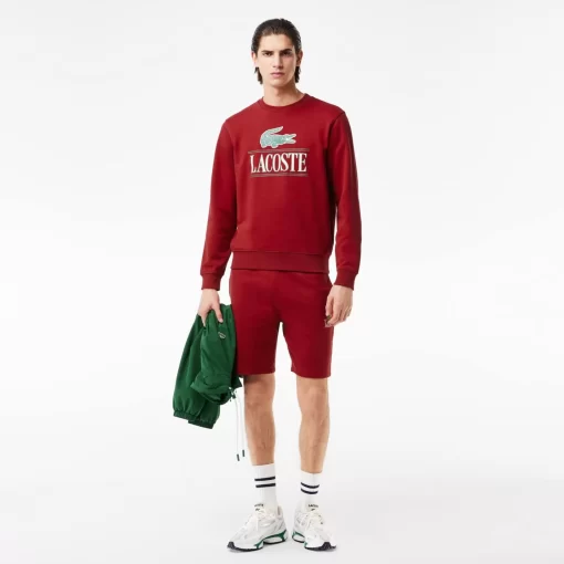 Lacoste Sweatshirts-Cotton Fleece Branded Jogger Sweatshirt