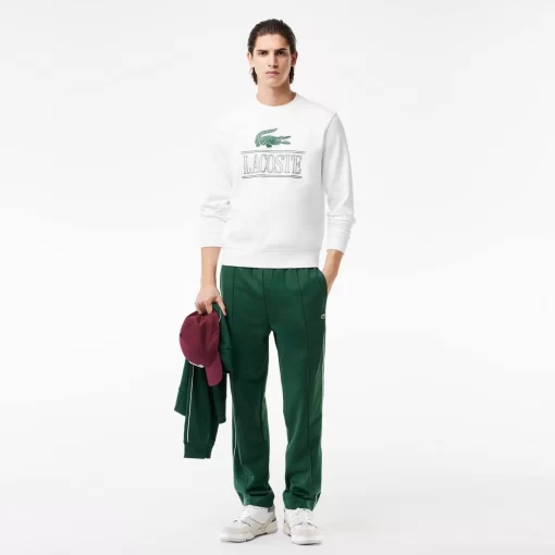 Lacoste Sweatshirts-Cotton Fleece Branded Jogger Sweatshirt