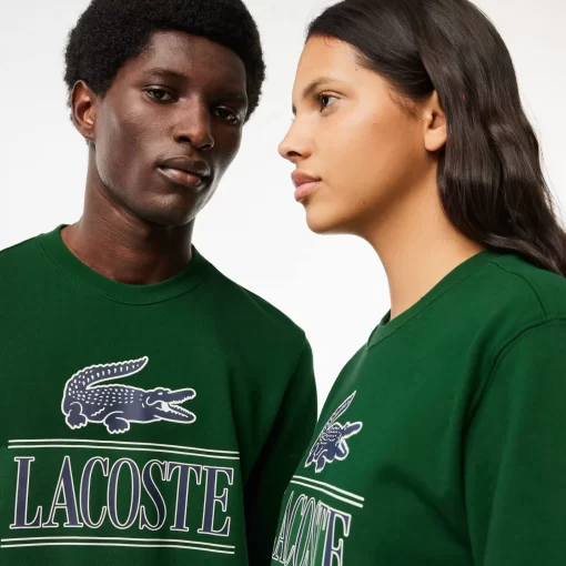 Lacoste Sweatshirts-Cotton Fleece Branded Jogger Sweatshirt