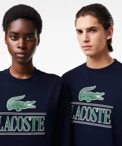 Lacoste Sweatshirts-Cotton Fleece Branded Jogger Sweatshirt