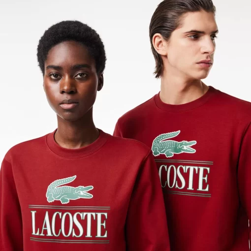 Lacoste Sweatshirts-Cotton Fleece Branded Jogger Sweatshirt