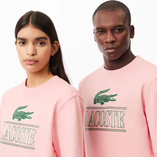 Lacoste Sweatshirts-Cotton Fleece Branded Jogger Sweatshirt