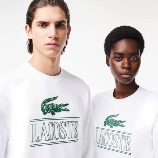 Lacoste Sweatshirts-Cotton Fleece Branded Jogger Sweatshirt