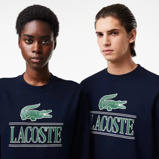 Lacoste Sweatshirts-Cotton Fleece Branded Jogger Sweatshirt