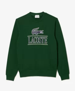 Lacoste Sweatshirts-Cotton Fleece Branded Jogger Sweatshirt