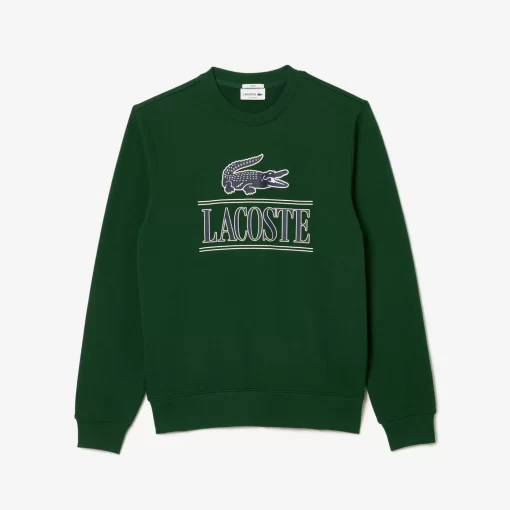 Lacoste Sweatshirts-Cotton Fleece Branded Jogger Sweatshirt