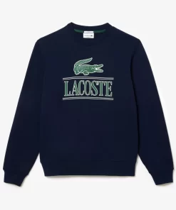 Lacoste Sweatshirts-Cotton Fleece Branded Jogger Sweatshirt