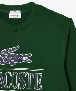 Lacoste Sweatshirts-Cotton Fleece Branded Jogger Sweatshirt