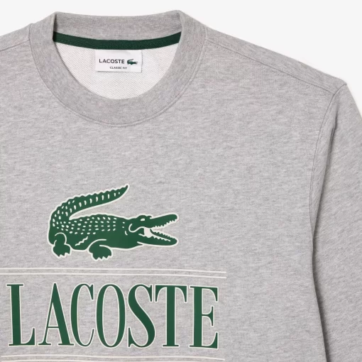 Lacoste Sweatshirts-Cotton Fleece Branded Jogger Sweatshirt