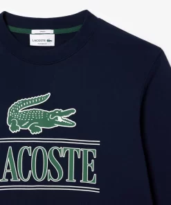 Lacoste Sweatshirts-Cotton Fleece Branded Jogger Sweatshirt