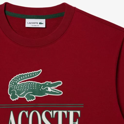 Lacoste Sweatshirts-Cotton Fleece Branded Jogger Sweatshirt