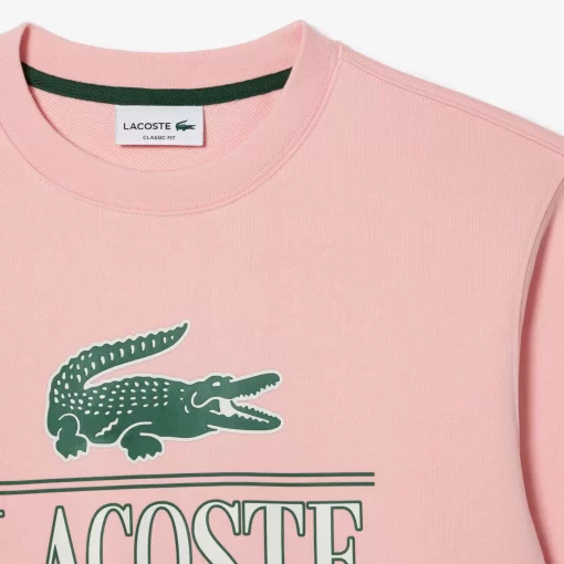 Lacoste Sweatshirts-Cotton Fleece Branded Jogger Sweatshirt