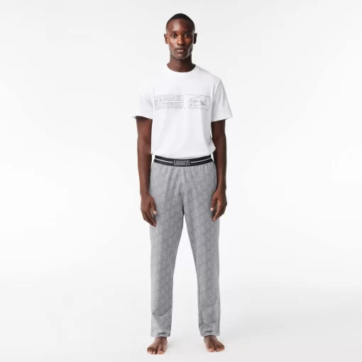 Lacoste Underwear & Lounge Wear-Cotton Fleece Lounge Pants