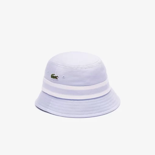 Lacoste Caps & Hats-Cotton Gabardine Contrast Stripe Bucket Hat