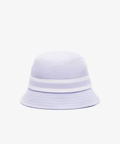 Lacoste Caps & Hats-Cotton Gabardine Contrast Stripe Bucket Hat