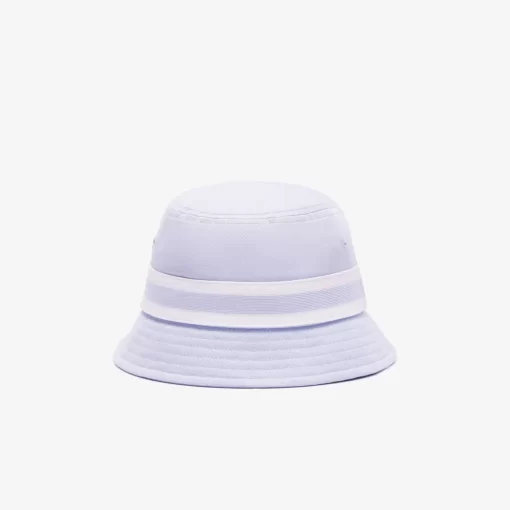 Lacoste Caps & Hats-Cotton Gabardine Contrast Stripe Bucket Hat