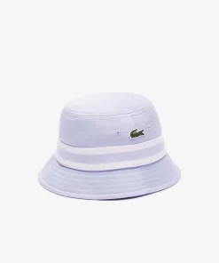 Lacoste Caps & Hats-Cotton Gabardine Contrast Stripe Bucket Hat