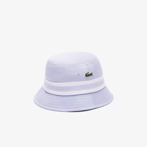 Lacoste Caps & Hats-Cotton Gabardine Contrast Stripe Bucket Hat