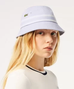 Lacoste Caps & Hats-Cotton Gabardine Contrast Stripe Bucket Hat