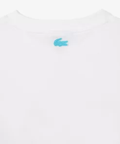 Lacoste Girl Clothing-Cotton Jersey Planet Print T-Shirt