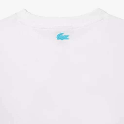 Lacoste Girl Clothing-Cotton Jersey Planet Print T-Shirt