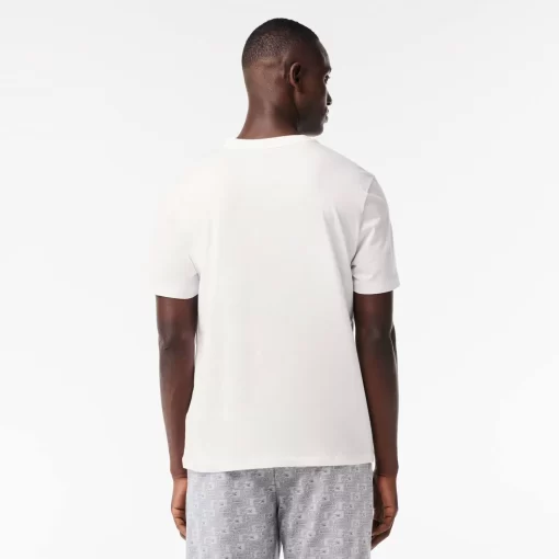 Lacoste Underwear & Lounge Wear-Cotton Jersey Printed Lounge T-Shirt