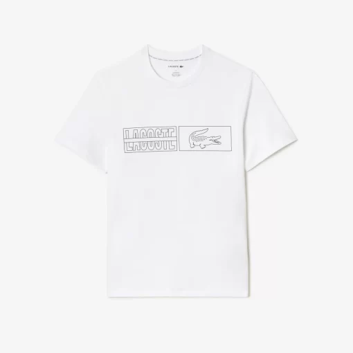 Lacoste Underwear & Lounge Wear-Cotton Jersey Printed Lounge T-Shirt