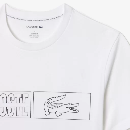 Lacoste Underwear & Lounge Wear-Cotton Jersey Printed Lounge T-Shirt