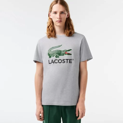 Lacoste T-Shirts-Cotton Jersey Signature Print T-Shirt